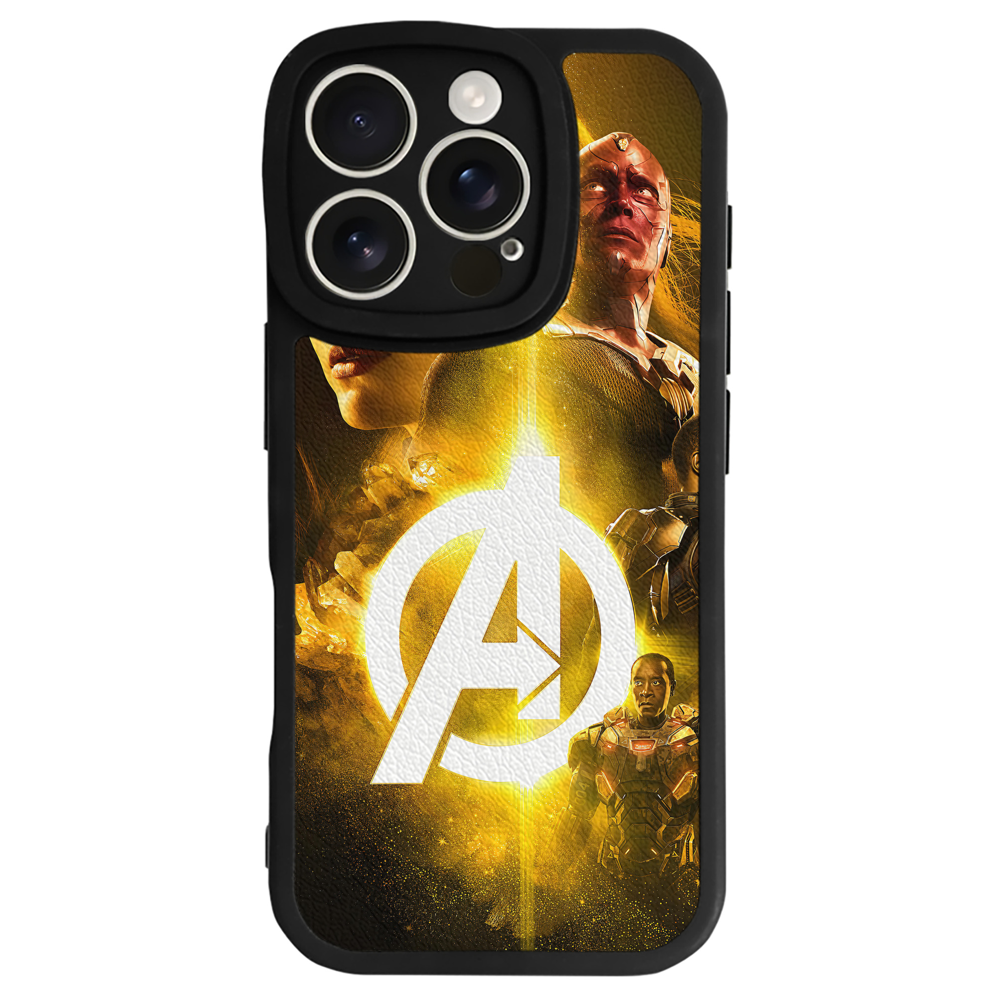 （画像用） アベンジャーズ The Avengers 【iPhone 16シリーズ対応】シリコンスマホケース（レザー調） 材質：シリコン